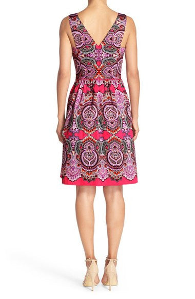 Print Sateen Fit & Flare Dress - Shop By Instagram App Demo