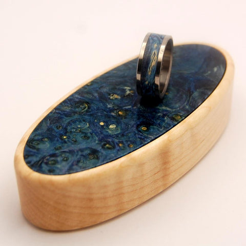 Ring Box - Blue Box Elder and Light Maple - Shop By Instagram App Demo